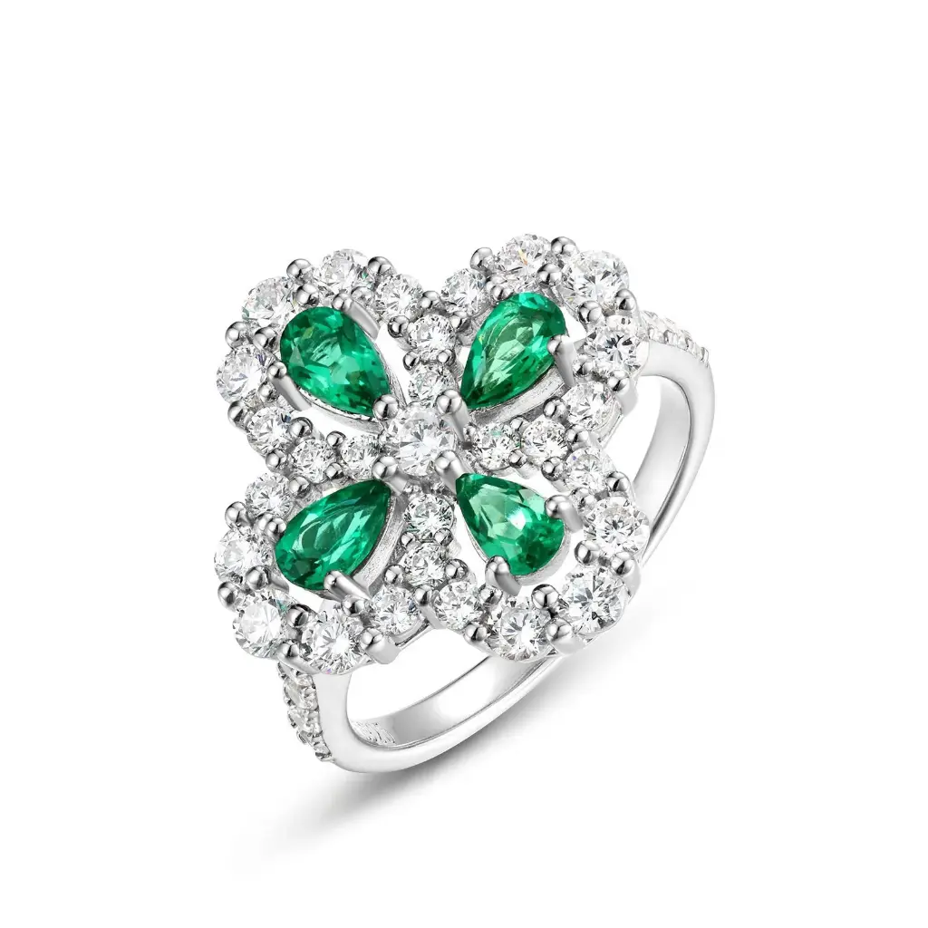 Bague Floréal Emeraude